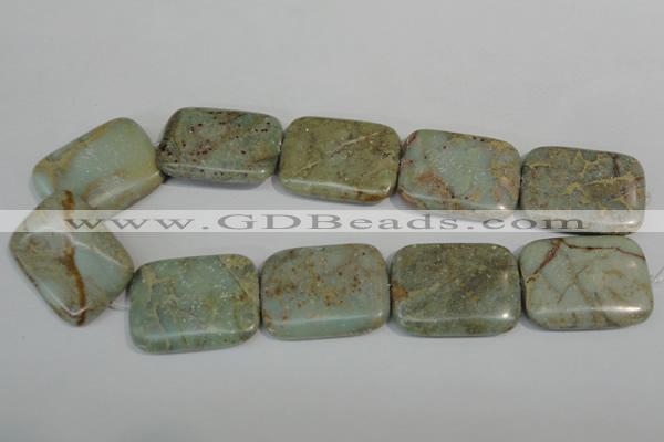 CNS258 15.5 inches 30*40mm rectangle natural serpentine jasper beads