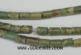 CNS274 15.5 inches 5*7mm tube natural serpentine jasper beads