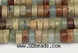 CNS318 15.5 inches 2.5*4mm heishi serpentine jasper beads