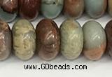 CNS326 15.5 inches 6*10mm rondelle serpentine jasper beads