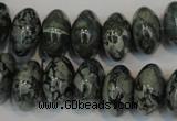 CNS415 15.5 inches 10*16mm rondelle natural serpentine jasper beads