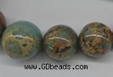 CNS69 15.5 inches 10mm - 22mm round natural serpentine jasper beads