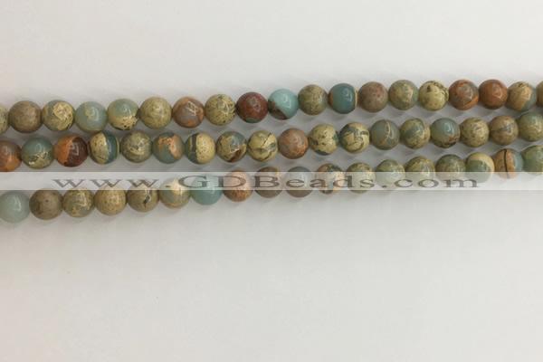 CNS701 15.5 inches 6mm round serpentine jasper beads wholesale