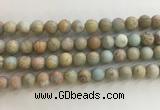 CNS708 15.5 inches 8mm round matte serpentine jasper beads