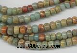 CNS71 15.5 inches 4*6mm rondelle natural serpentine jasper beads