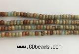 CNS713 15.5 inches 4*6mm rondelle serpentine jasper beads wholesale