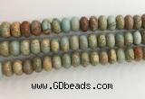 CNS716 15.5 inches 7*12mm rondelle serpentine jasper beads wholesale