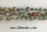 CNS720 15.5 inches 10mm flat round serpentine jasper beads wholesale