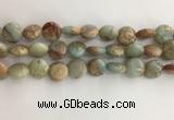 CNS721 15.5 inches 12mm flat round serpentine jasper beads wholesale