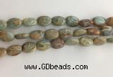 CNS724 15.5 inches 10*14mm oval serpentine jasper beads wholesale