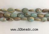 CNS725 15.5 inches 12*16mm oval serpentine jasper beads wholesale