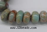 CNS78 5*10mm - 14*20mm rondelle natural serpentine jasper beads