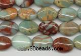 CNS90 15.5 inches 10*14mm oval natural serpentine jasper beads