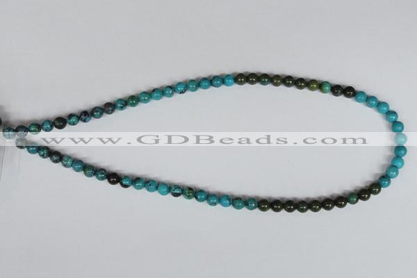 CNT02 16 inches 6mm round natural turquoise beads wholesale