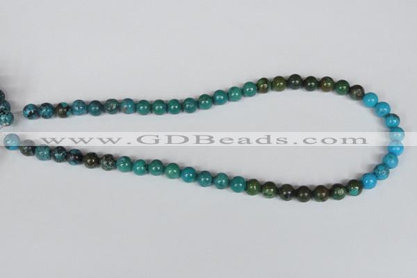 CNT03 16 inches 8mm round natural turquoise beads wholesale