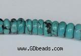 CNT10 16 inches 4*10mm rondelle natural turquoise beads wholesale