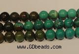 CNT103 15.5 inches 7mm round natural turquoise beads wholesale