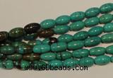 CNT117 15.5 inches 4*8mm rice natural turquoise beads wholesale