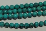 CNT146 15.5 inches 6mm round natural turquoise beads wholesale