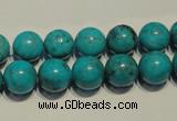 CNT148 15.5 inches 10mm round natural turquoise beads wholesale