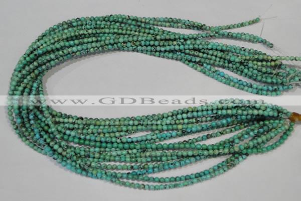 CNT201 15.5 inches 3mm round natural turquoise beads wholesale