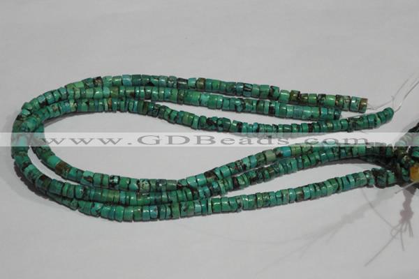 CNT220 15.5 inches 3*7mm – 5*9mm heishi natural turquoise beads