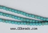 CNT24 16 inches 3.5mm round natural turquoise beads wholesale