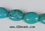 CNT35 16 inches 15*20mm oval natural turquoise beads wholesale