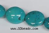 CNT36 16 inches 20*22mm oval natural turquoise beads wholesale