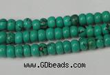 CNT362 15.5 inches 4*6mm rondelle turquoise beads wholesale