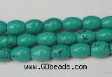 CNT368 15.5 inches 7*10mm rice turquoise beads wholesale