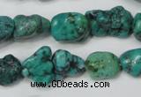 CNT381 15.5 inches 10*14mm - 12*16mm nuggets natural turquoise beads