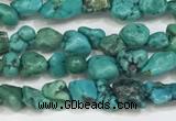 CNT518 34 inches 4*4mm - 5*7mm nuggets turquoise gemstone beads