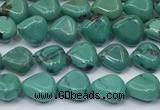 CNT545 15.5 inches 6mm triangle turquoise gemstone beads