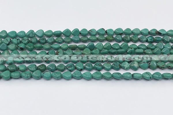 CNT545 15.5 inches 6mm triangle turquoise gemstone beads