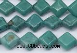 CNT550 15.5 inches 6mm diamond turquoise gemstone beads