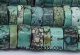 CNT567 15.5 inches 9mm - 10mm heishi turquoise gemstone beads