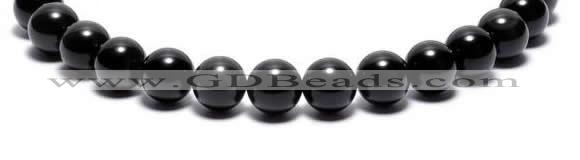 COB03 16 inches 10mm  round black obsidian gemstone beads wholesale