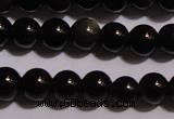 COB21 15.5 inches 4mm round black obsidian beads wholesale