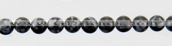 COB22 15 inches 6mm round snowflake obsidian gemstone beads wholesale