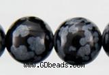 COB23 15 inches 8mm round snowflake obsidian gemstone beads wholesale