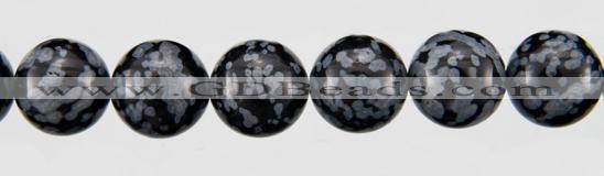 COB24 15 inches 10mm round snowflake obsidian gemstone beads wholesale