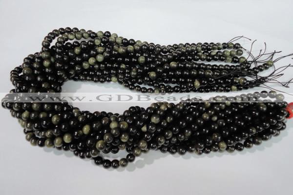 COB252 15.5 inches 6mm round golden obsidian beads wholesale