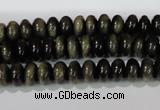 COB260 15.5 inches 5*8mm rondelle golden obsidian beads wholesale