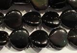 COB467 15.5 inches 10*10mm heart black obsidian beads wholesale