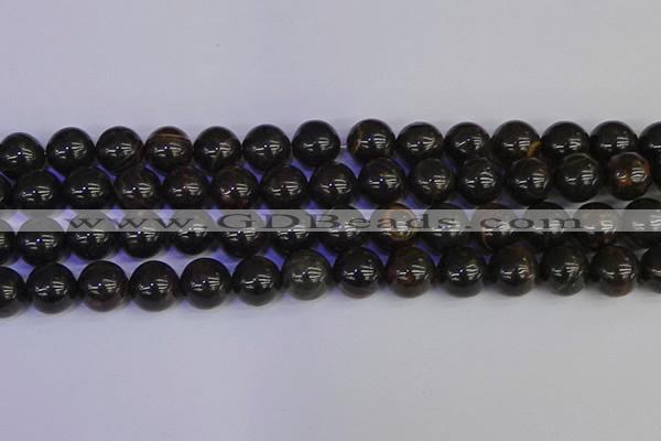 COB655 15.5 inches 14mm round gold black obsidian beads wholesale