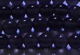 COB711 15.5 inches 6mm round ice black obsidian beads wholesale