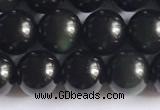 COB721 15.5 inches 6mm round black obsidian gemstone beads