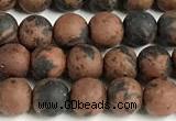 COB821 15 inches 6mm round matte mahogany obsidian beads