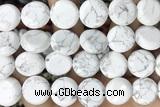 COIN112 15 inches 16mm coin white howlite beads